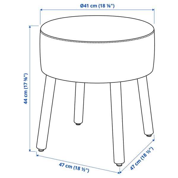 MÖRTFORS pouffe, Diseröd red, 47x47 cm