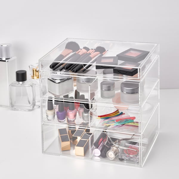 MOJAN make-up storage with 4 drawers, 25.5x18 cm