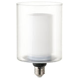 MOLNART LED bulb E27 150 lumen, cylinder glass/striped, 110 mm