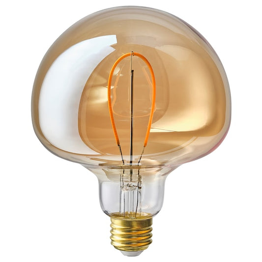 MOLNART - LED bulb E27 150 lumens, mushroom transparent glass brown,120 mm