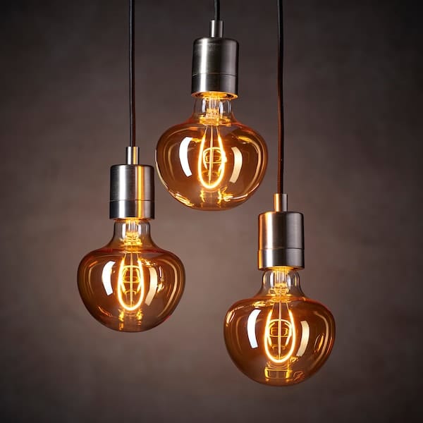 Ikea MOLNART - LED bulb E27 150 lumens, mushroom transparent glass brown,120 mm