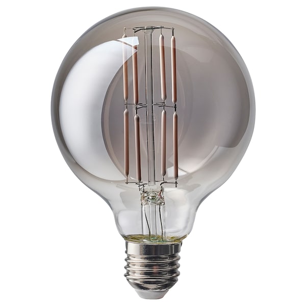 MOLNART - E27 LED bulb 150 lumens, gray clear glass globe,95 mm