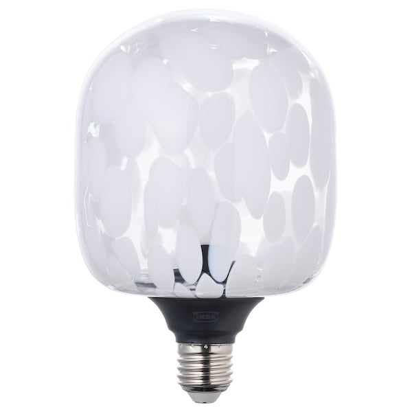 MOLNART - LED bulb E27 240 lumen, tubular white/transparent glass,120 mm