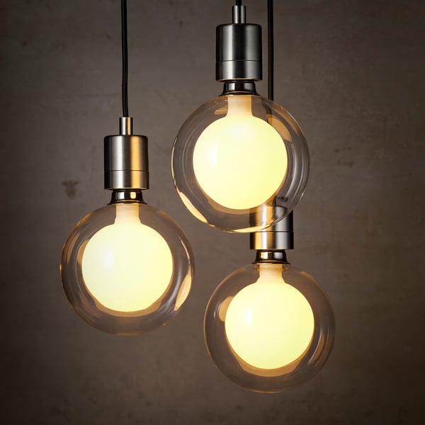 MOLNART LED bulb E27 200 lumens, double sphere clear glass, 150mm