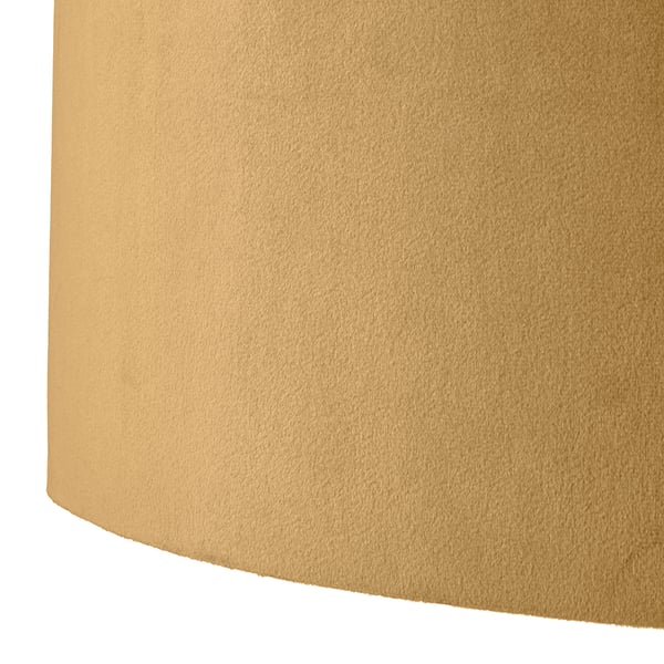MOLNSKIKT lamp shade, dark yellow velvet, 42 cm