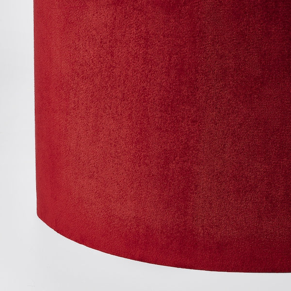 MOLNSKIKT - Lamp shade, dark red velvet, 33 cm