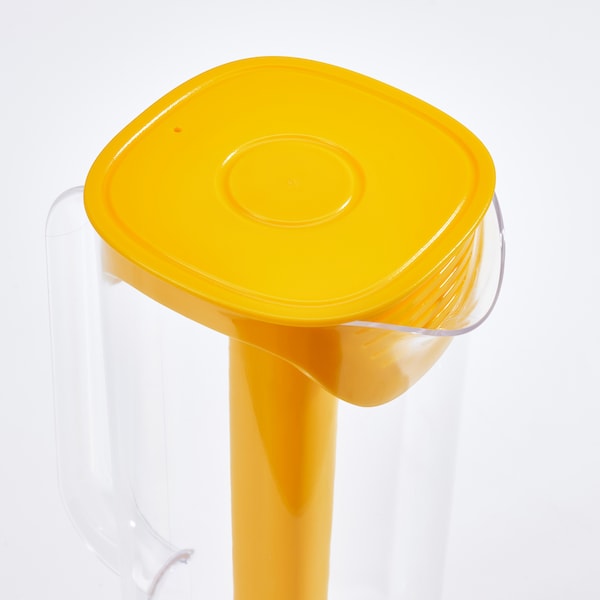 MOPPA - Jug with lid, transparent/yellow, 1.7 l