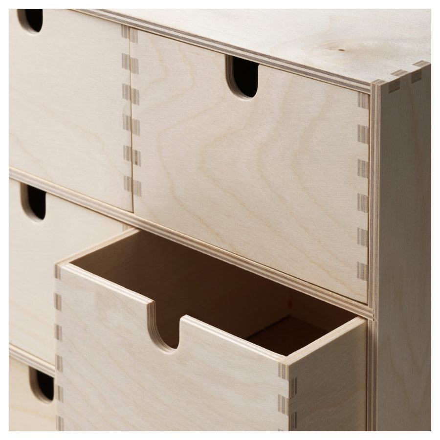 MOPPE mini chest of drawers, birch plywood, 31x18x32 cm