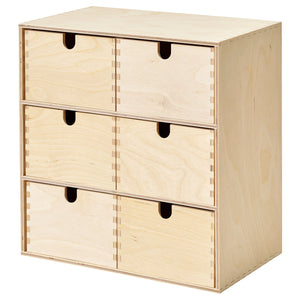 MOPPE mini chest of drawers, birch plywood, 31x18x32 cm