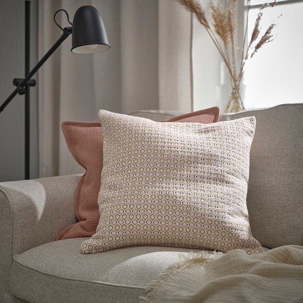 Ikea MOROTSMOTT - Cushion cover, white/light pink, 50x50 cm