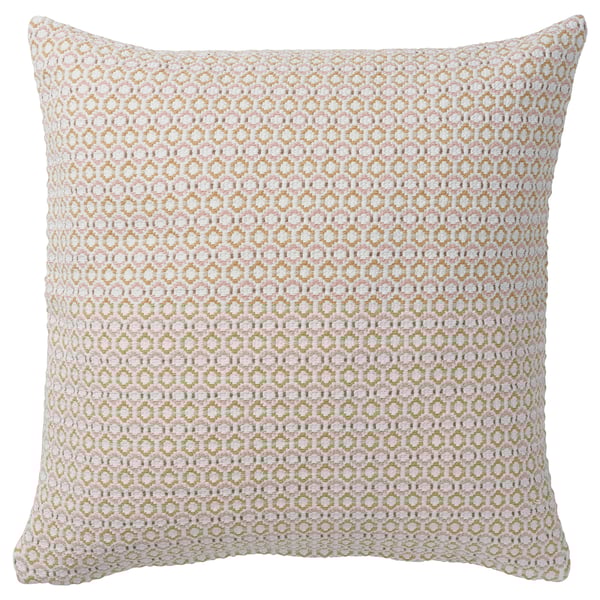 MOROTSMOTT cushion cover, white/light pink, 50x50 cm