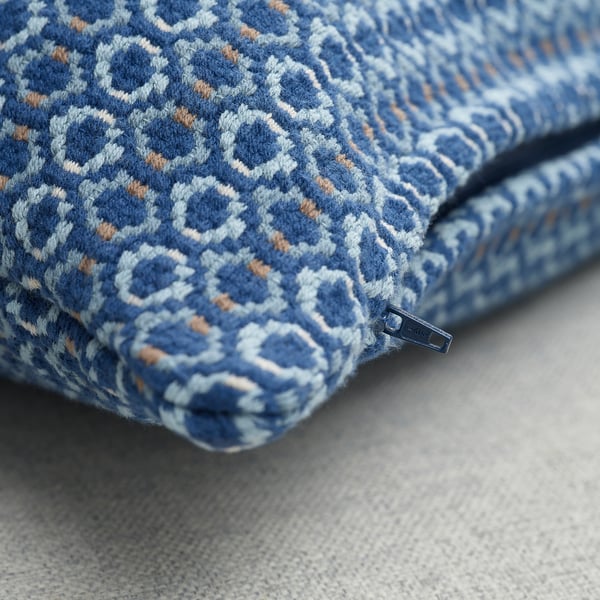 MOROTSMOTT - MOROTSMOTT Cushion cover, dark blue/grey-blue, 50x50 cm