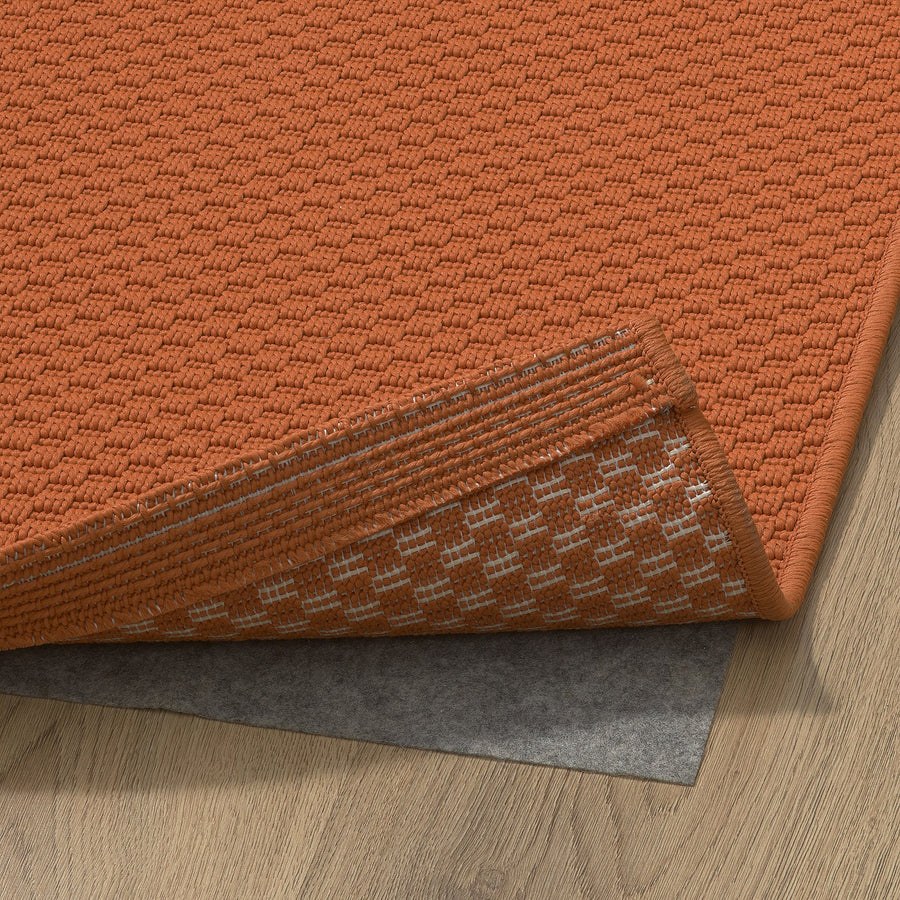 MORUM rug flatwoven, in/outdoor, orange, 230x160 cm