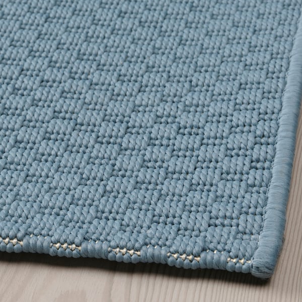 MORUM - Rug flatwoven, in/outdoor, light blue, 200x300 cm