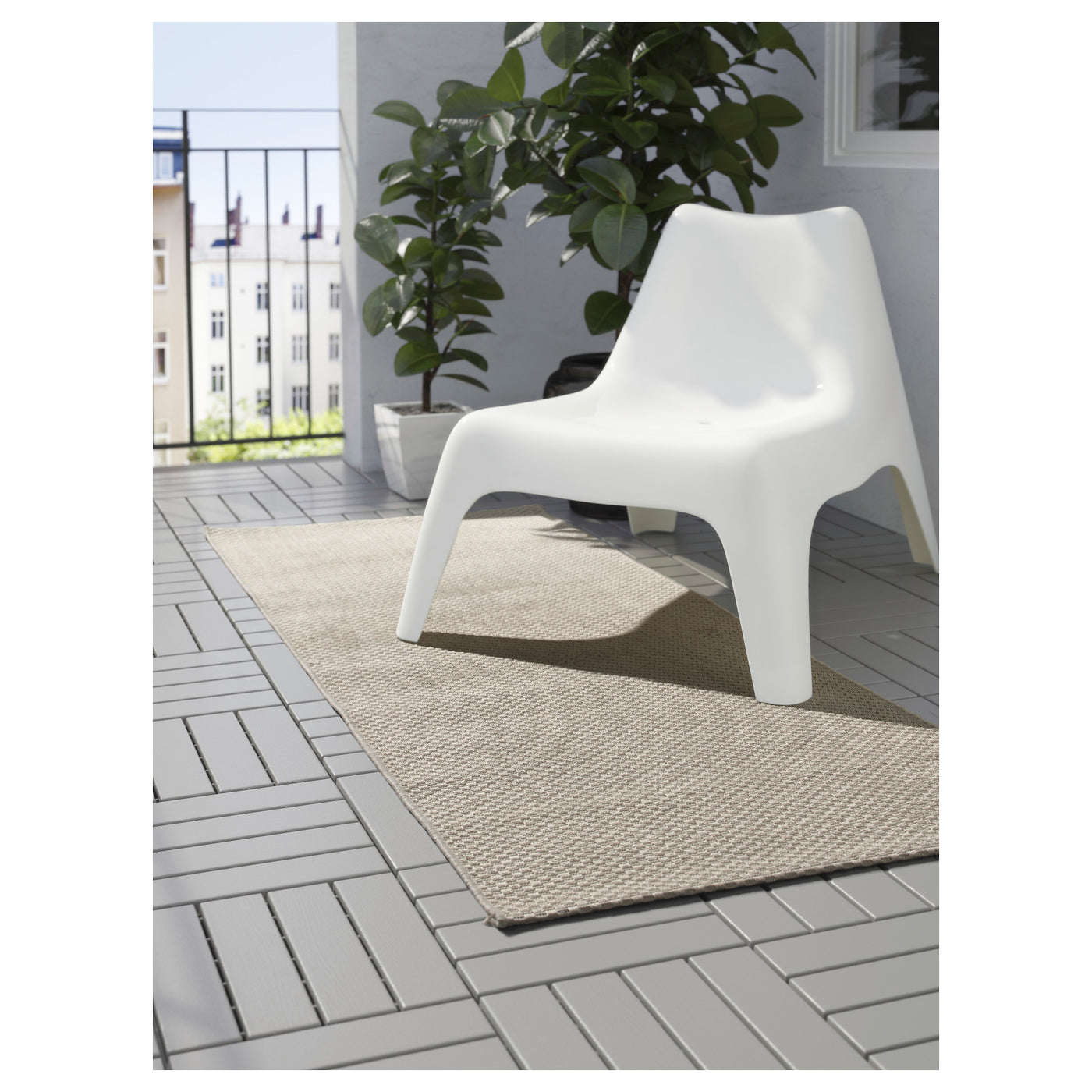 MORUM rug flatwoven, in/outdoor, beige, 60x150 cm