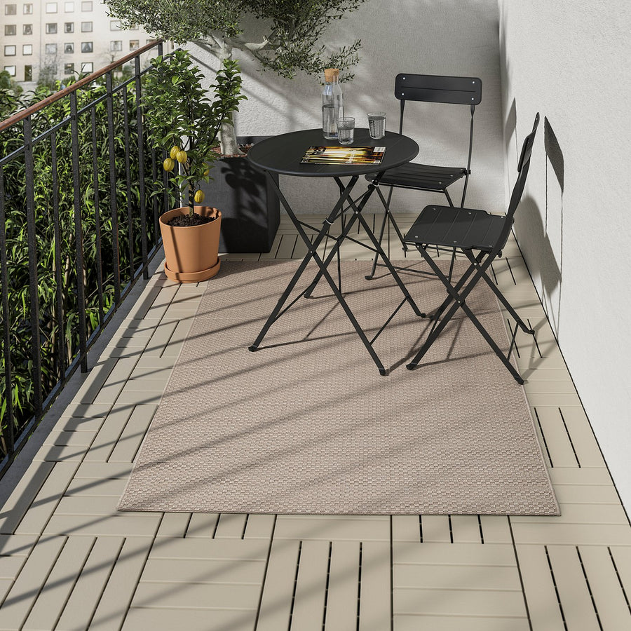 MORUM rug flatwoven, in/outdoor, beige, 180x120 cm