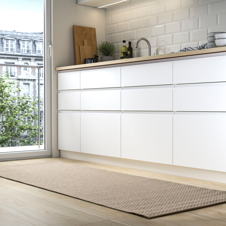 MORUM rug flatwoven, in/outdoor, beige, 80x200 cm