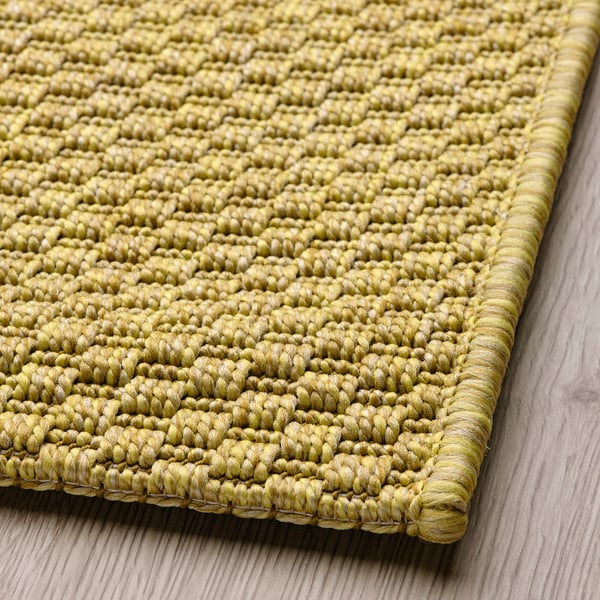 MORUM rug flatwoven, in/outdoor, light yellow, 200x300 cm