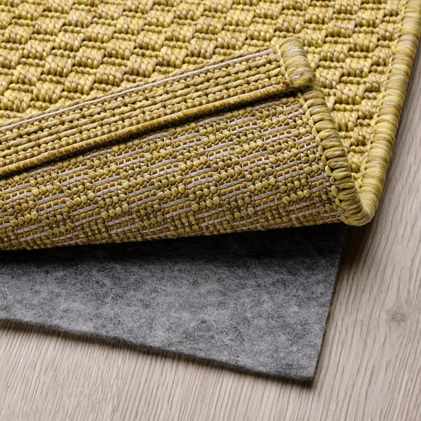 MORUM - Flat woven carpet int/east, light yellow,160x230 cm