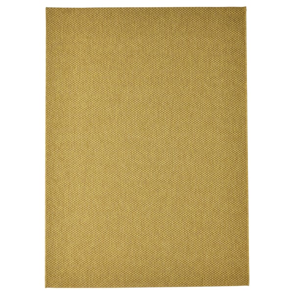 MORUM - Flat woven carpet int/east, light yellow,160x230 cm