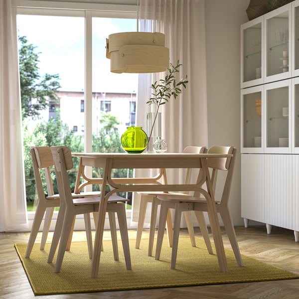 MORUM - Flat woven carpet int/east, light yellow,160x230 cm