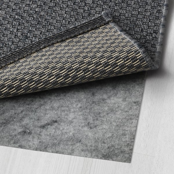 MORUM rug flatwoven, in/outdoor, dark grey, 200x300 cm