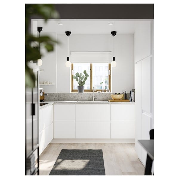 Ikea MORUM - Rug flatwoven, in/outdoor, dark grey, 80x200 cm