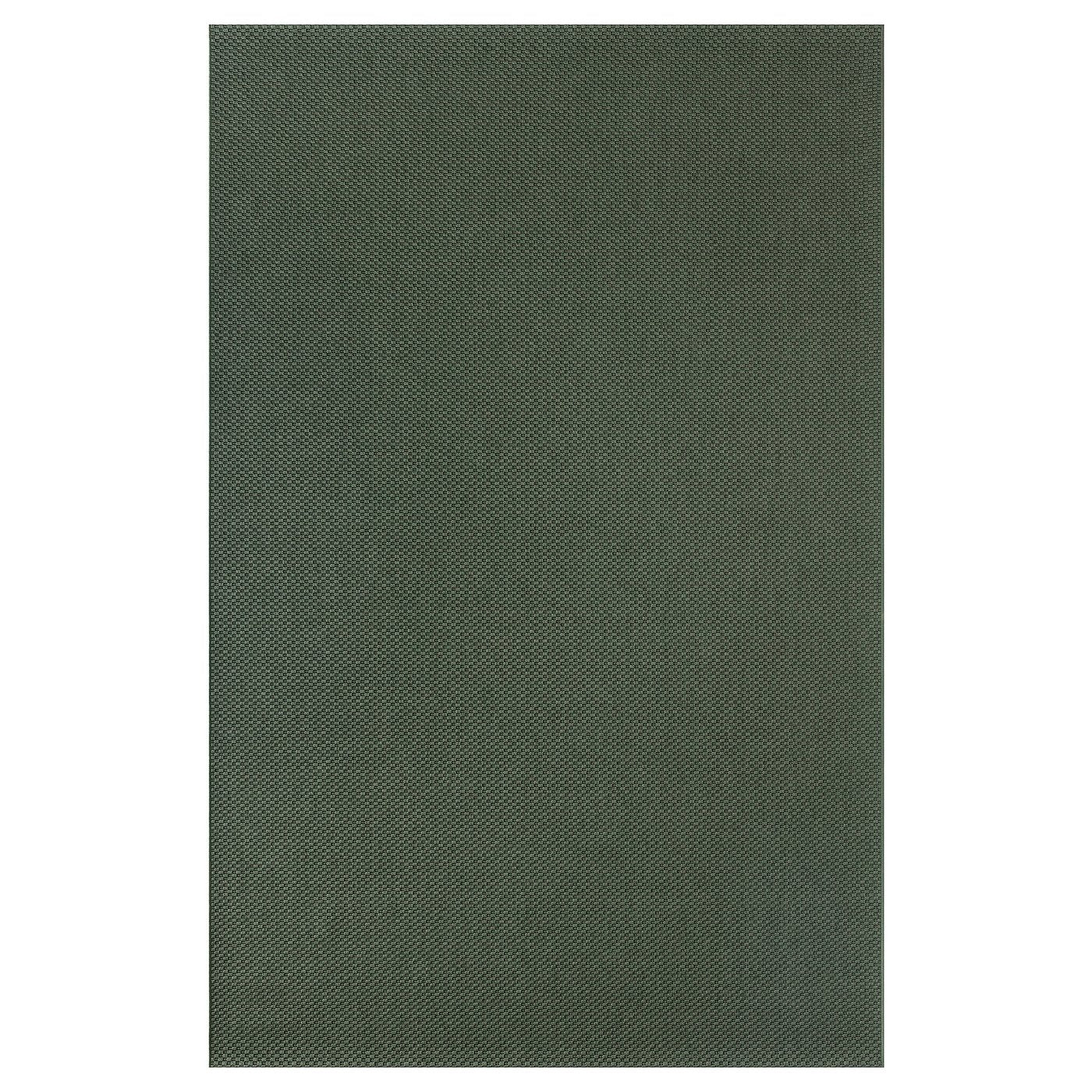 MORUM rug flatwoven, in/outdoor, dark green, 160x230 cm