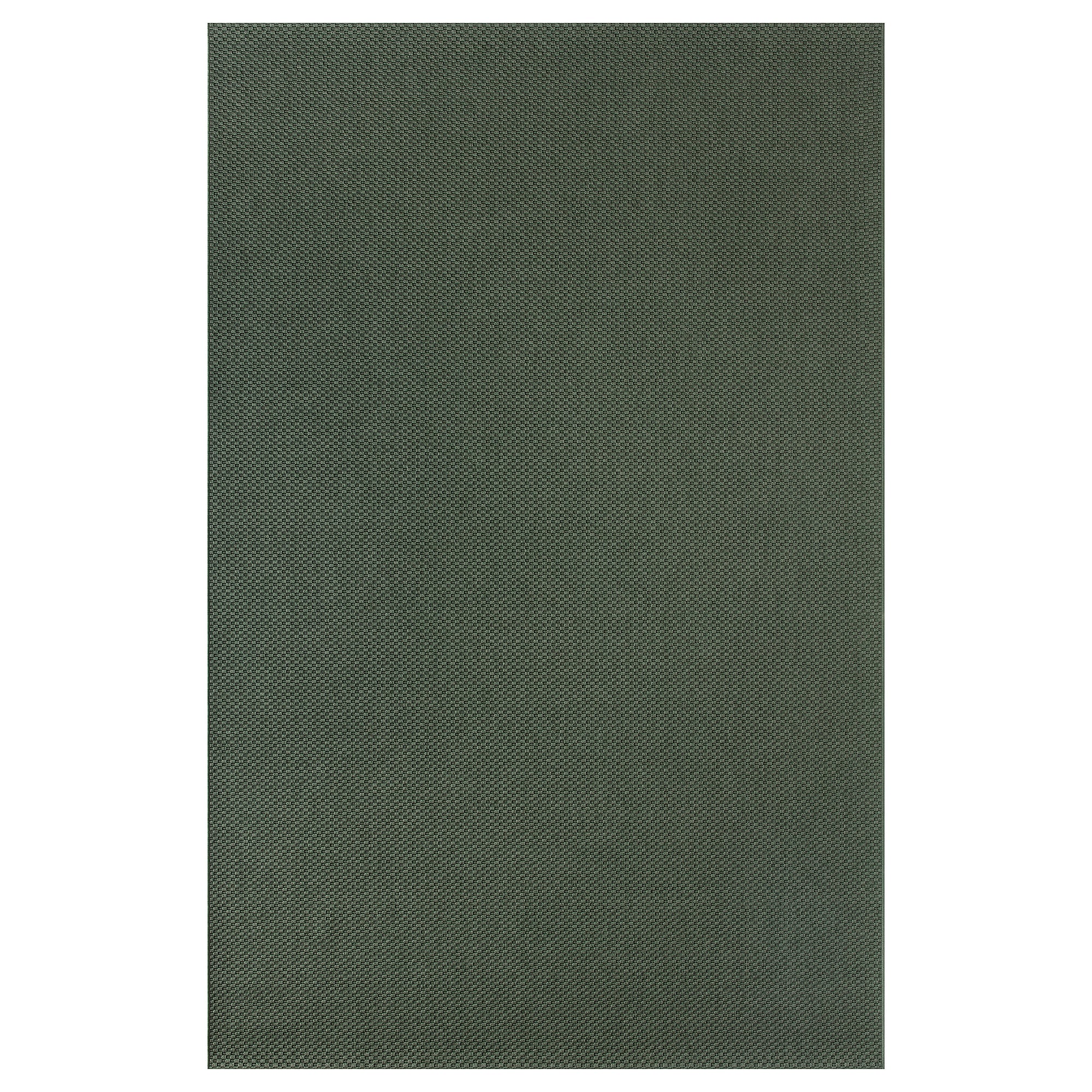 MORUM rug flatwoven, in/outdoor, dark green, 200x300 cm