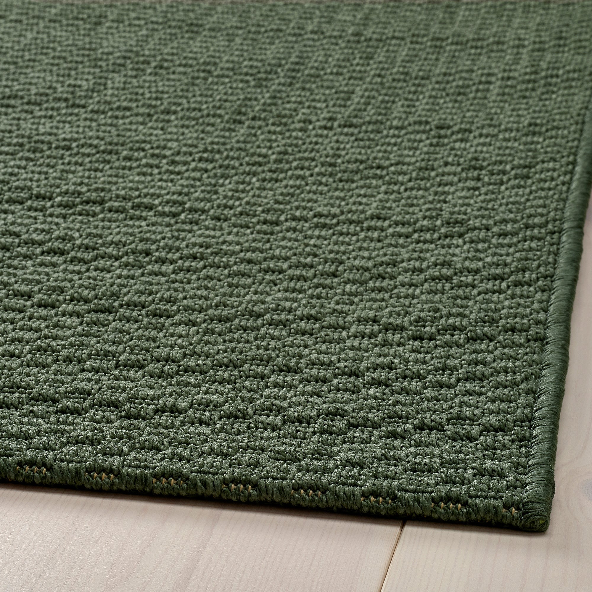 MORUM rug flatwoven, in/outdoor, dark green, 200x300 cm