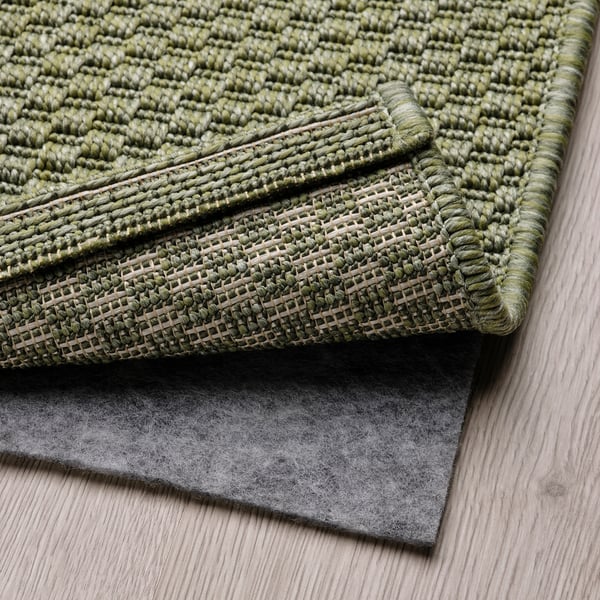 MORUM rug flatwoven, in/outdoor, green, 160x230 cm