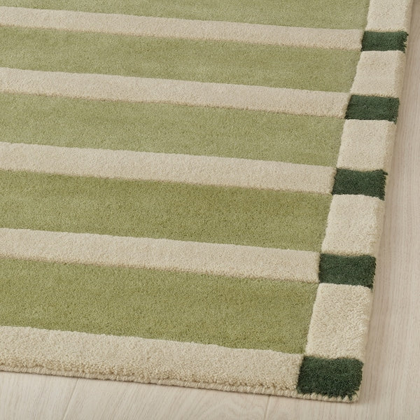 MOSKITGRÄS - Rug, low pile, green/handmade, 200x300 cm