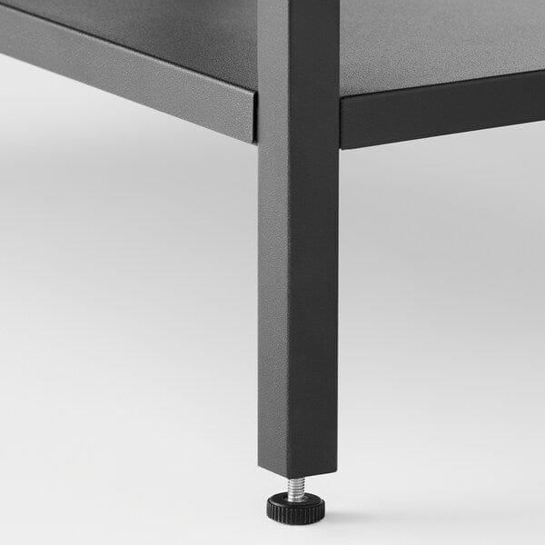 Ikea MOSSJÖN - Glass-door cabinet with 2 doors, anthracite, 60x34x146 cm