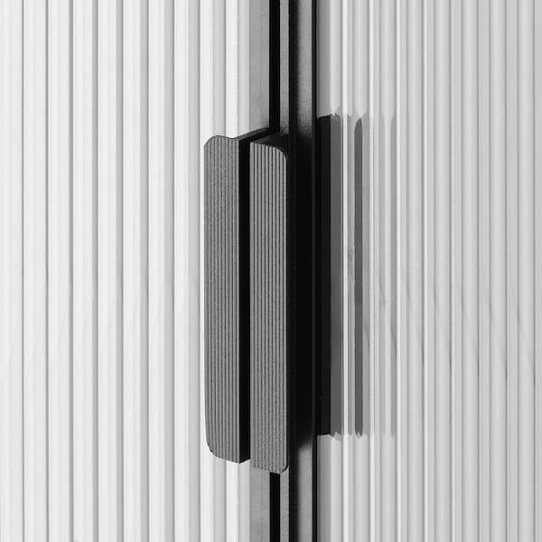 Ikea MOSSJÖN - Glass-door cabinet with 2 doors, anthracite, 60x34x146 cm