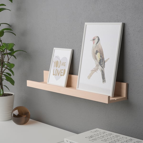 MOSSLANDA - Picture ledge, birch effect, 55 cm