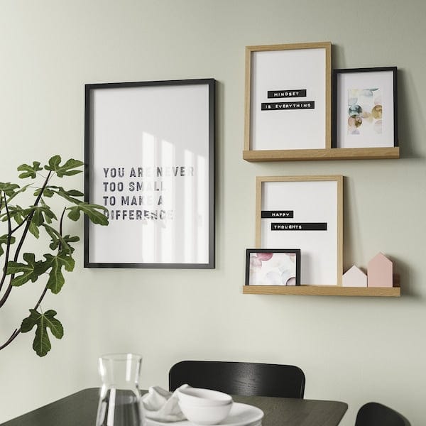 Ikea MOSSLANDA - Picture ledge, oak effect, 55 cm