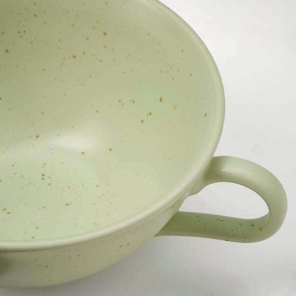 MOSSMAL - Mug, dot pattern/light green, 45 cl