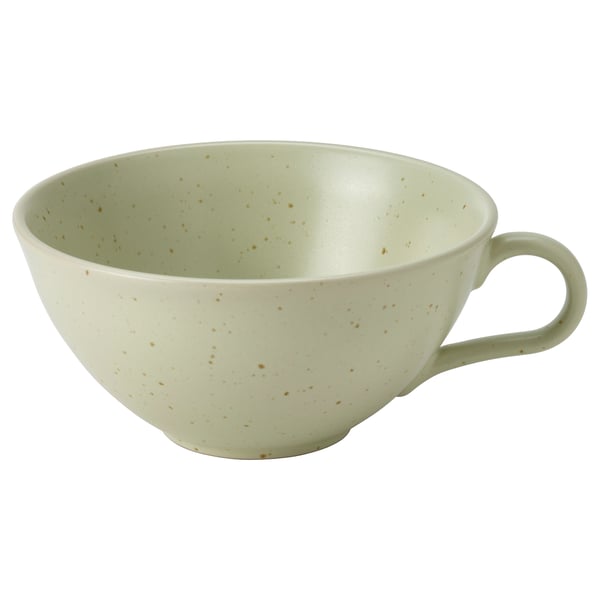 MOSSMAL mug, dot pattern/light green, 45 cl