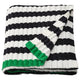 MOSSMOTT throw, black/white, 130x170 cm