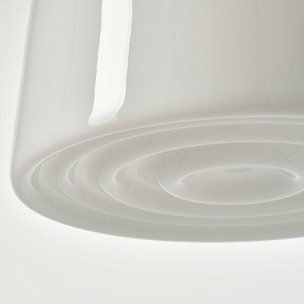 Ikea MUDDERVERK - Pendant lamp, brass/white opal glass