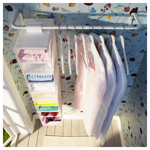 MULIG clothes bar, white, 60-90 cm
