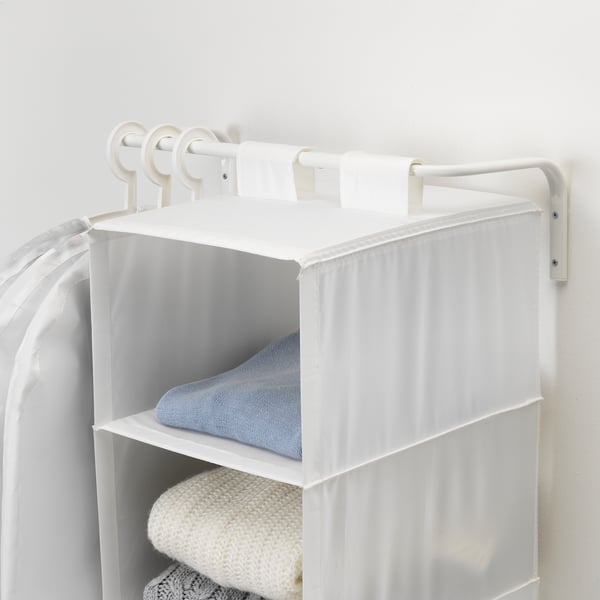 MULIG clothes bar, white, 60-90 cm