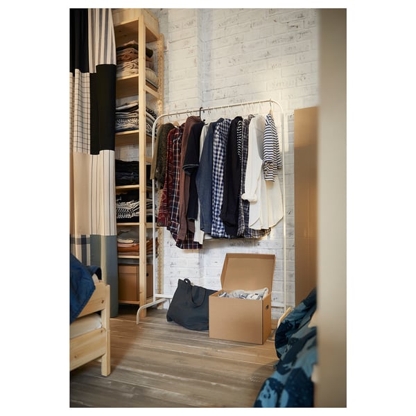 MULIG clothes rack, white, 99x152 cm