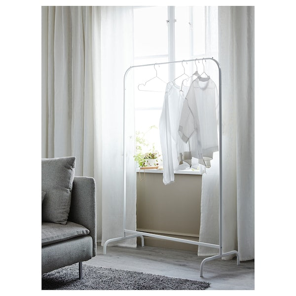 MULIG - Clothes rack, white, 99x152 cm