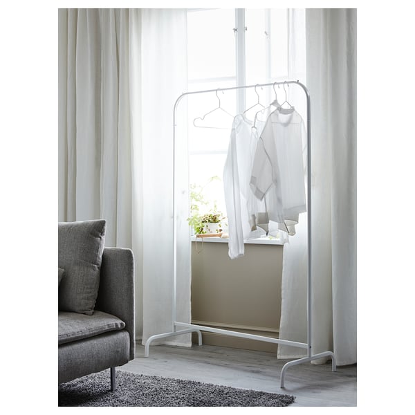 MULIG clothes rack, white, 99x152 cm