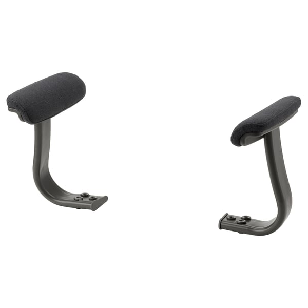MULLFJÄLLET armrest, Naggen dark grey, 9x22x29 cm
