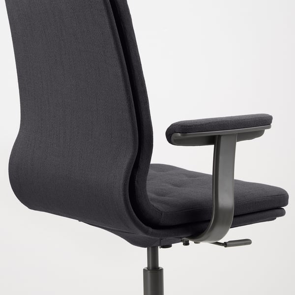 MULLFJÄLLET armrest, Naggen dark grey, 9x22x29 cm
