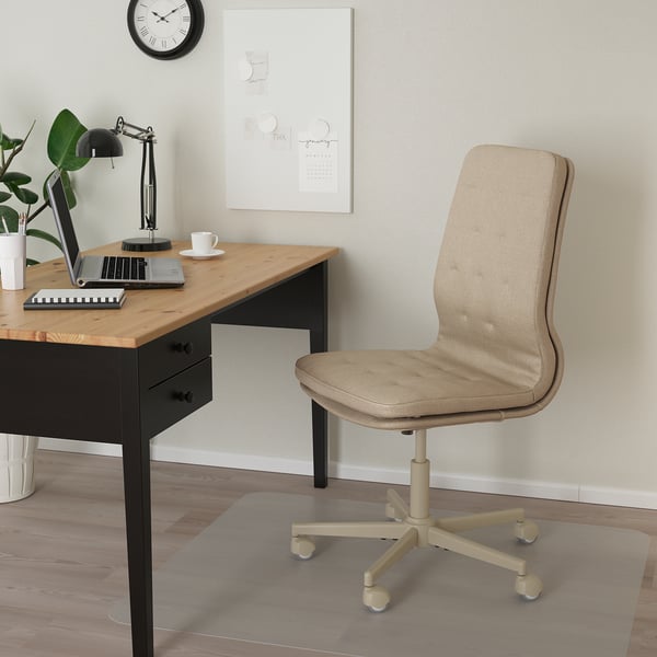 MULLFJÄLLET chair with castors, - Naggen beige ,