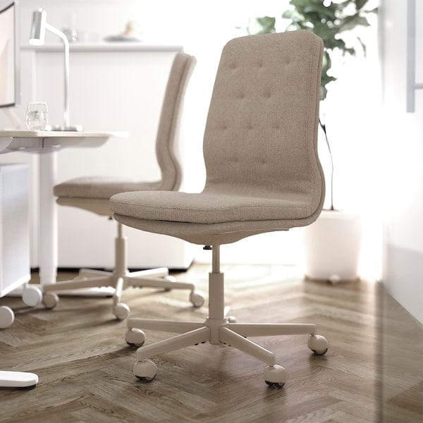 Ikea MULLFJÄLLET chair with castors, - Naggen beige ,