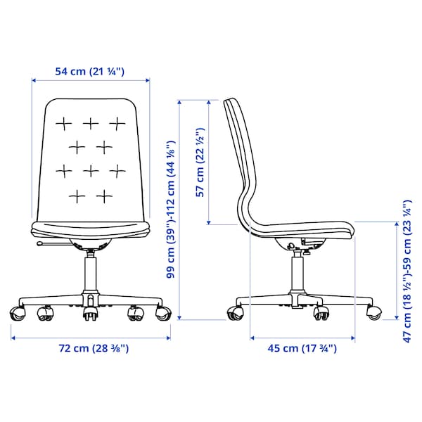 Ikea MULLFJÄLLET chair with castors, - Naggen beige ,